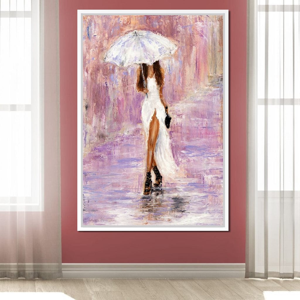 The Bridesmaid Under the Rain Canvas Wall Art
