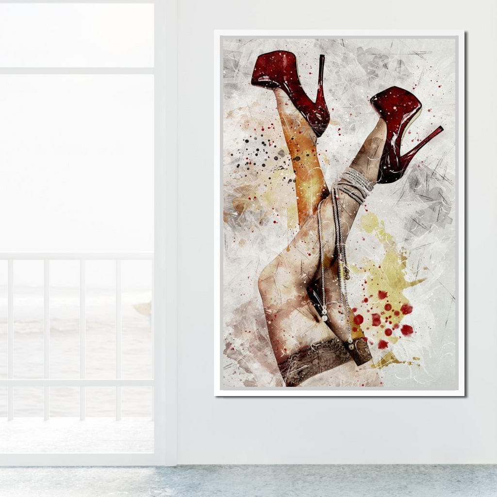 Heels and Pearls Canvas Wall Art