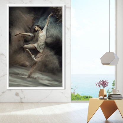 Ballet Dancer in the Desert Canvas Wall Art