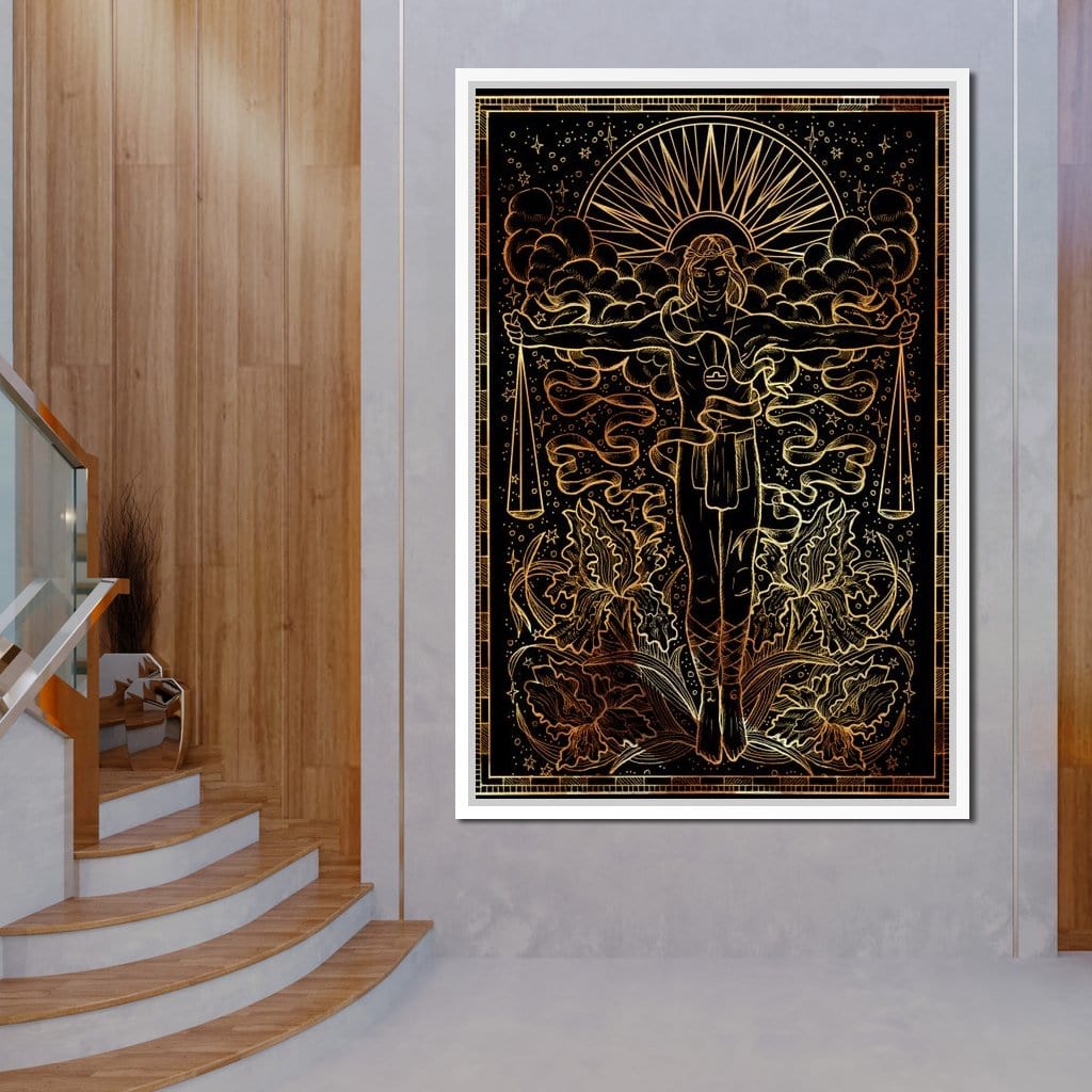 Zodiac sign Libra Canvas Wall Art