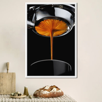 Espresso Stream Canvas Wall Art