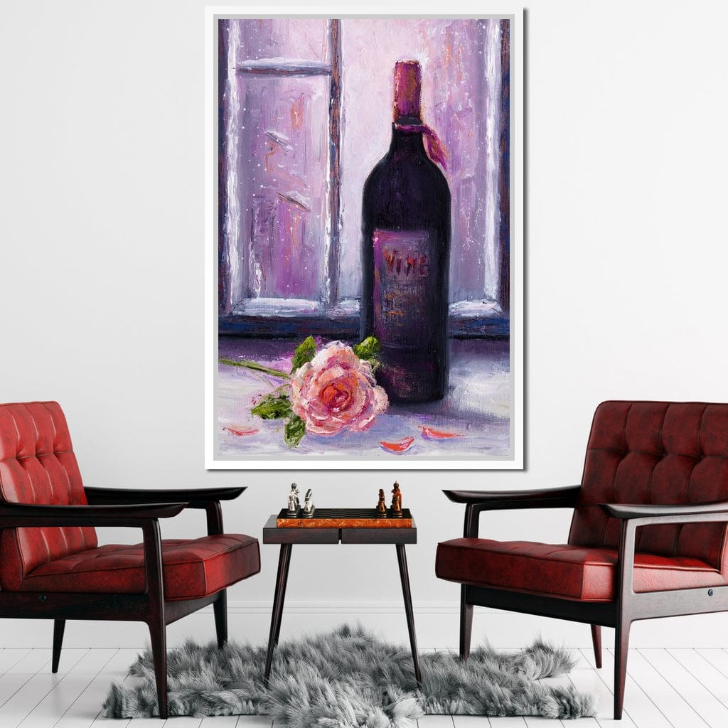 Wine & Roses Canvas Wall Art