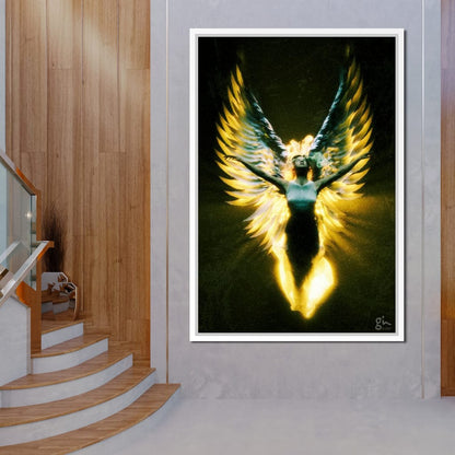 Angel Wings in Awe - G'n Art Canvas Wall Art