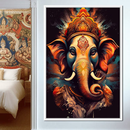 Ganesha's Blessing Canvas Wall Art