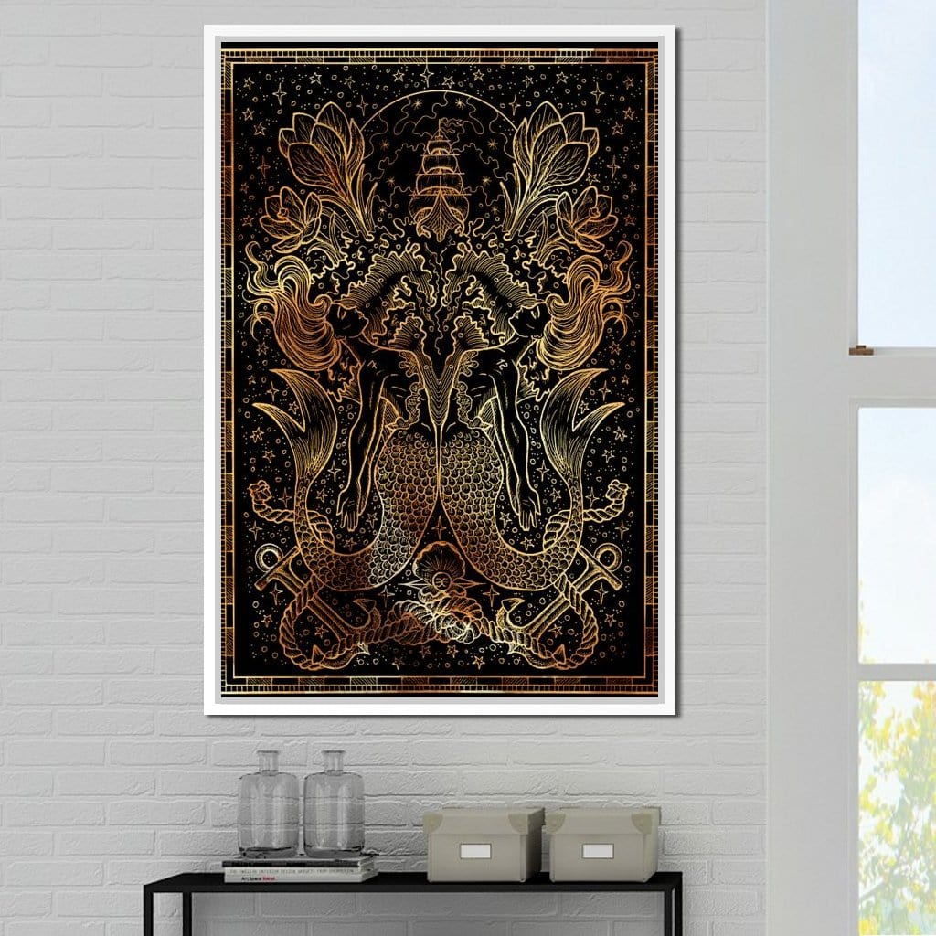 Zodiac sign Pisces Canvas Wall Art