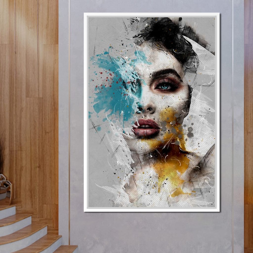 Mixart Female Portrait Canvas Wall Art