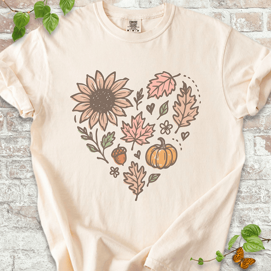 Fall Leaves Heart T-shirt