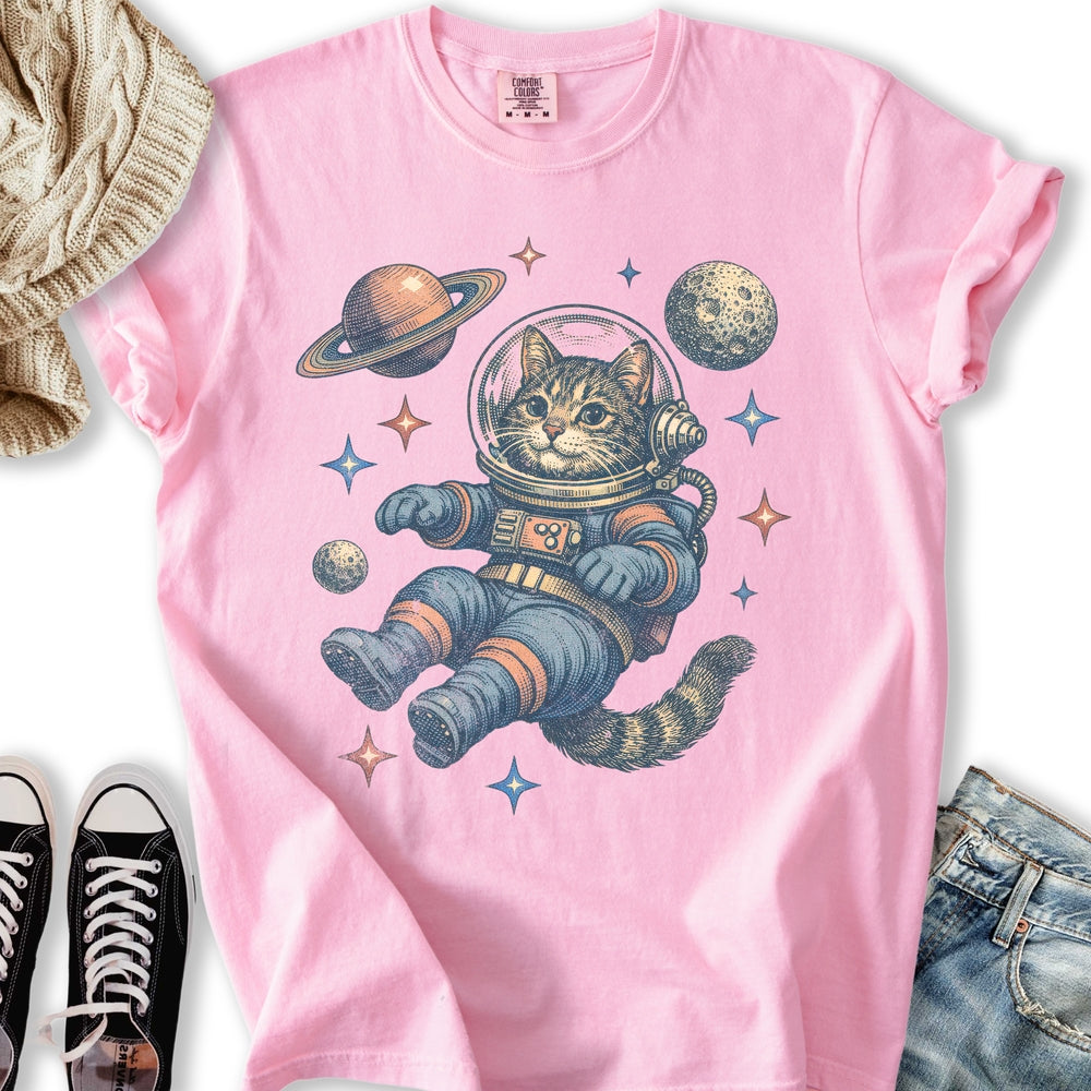 Retro Space Cat Relaxed Tee