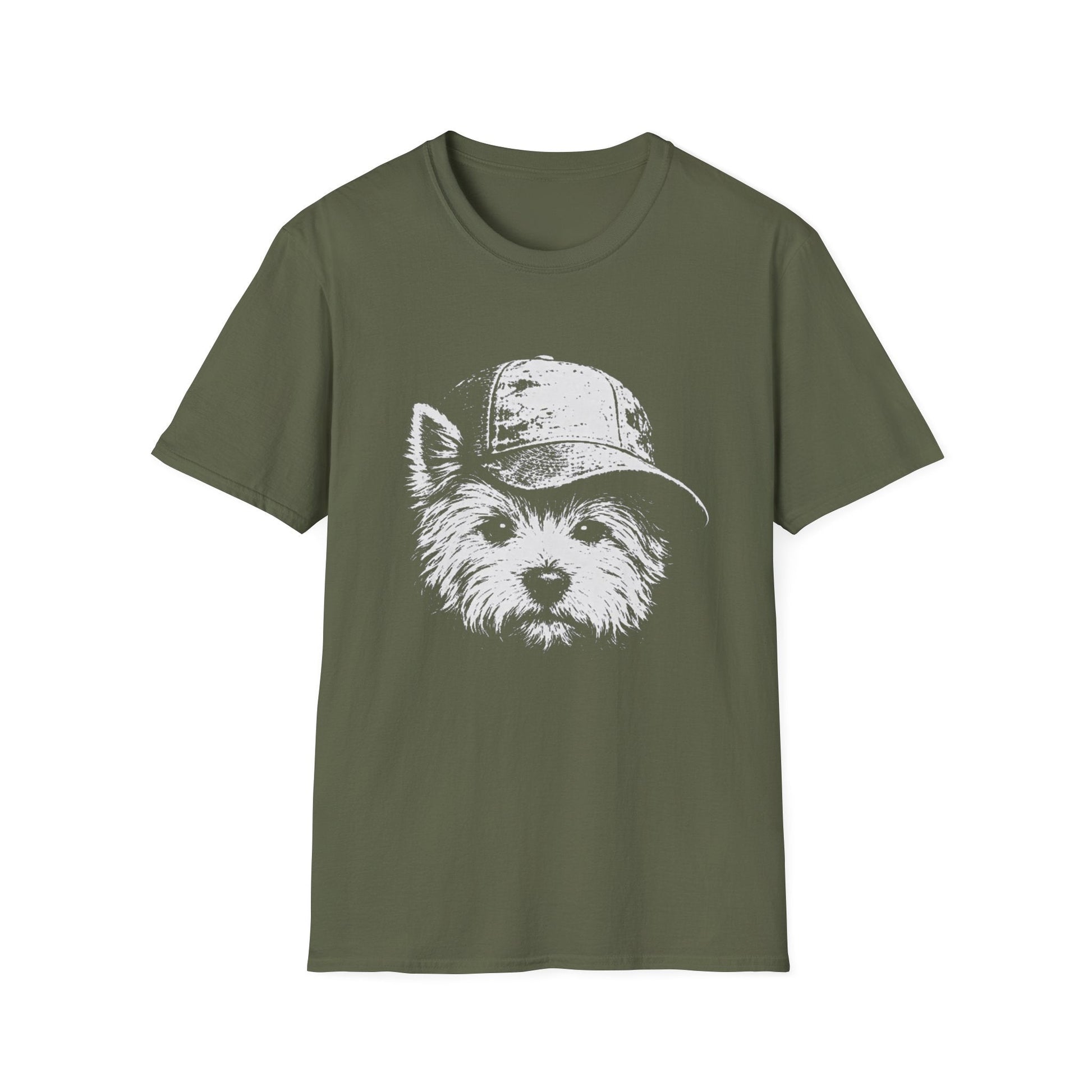 Westie Wearing Cap Tee