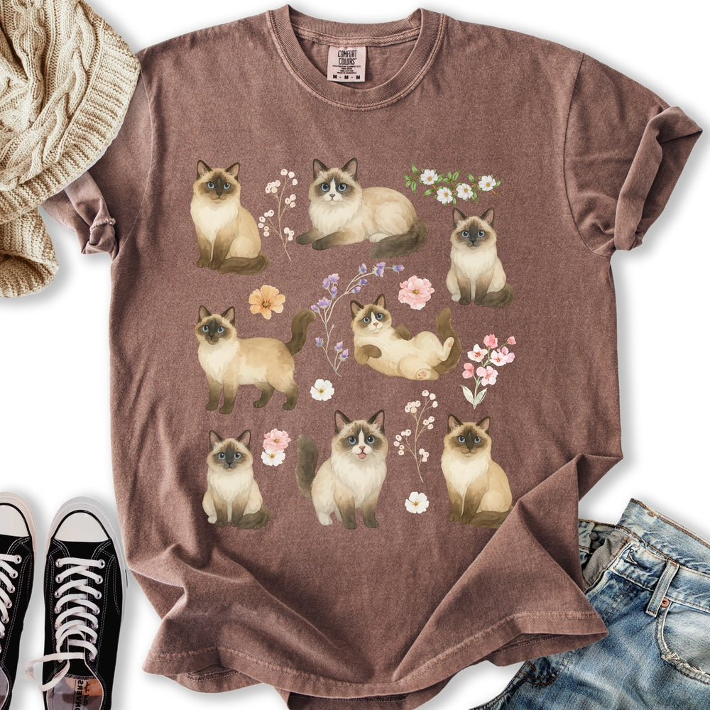 Boho Floral Ragdoll Relaxed Tee