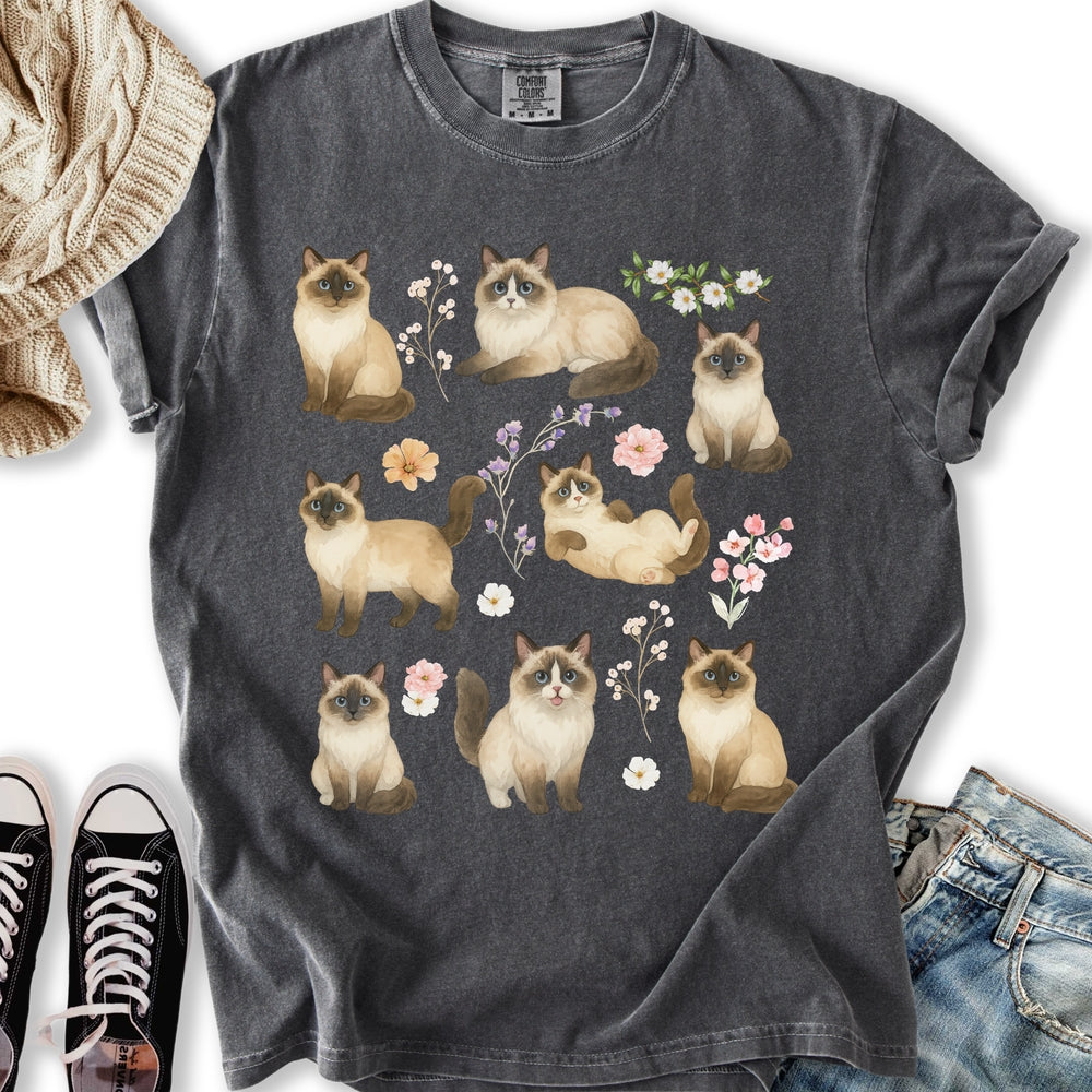 Boho Floral Ragdoll Relaxed Tee