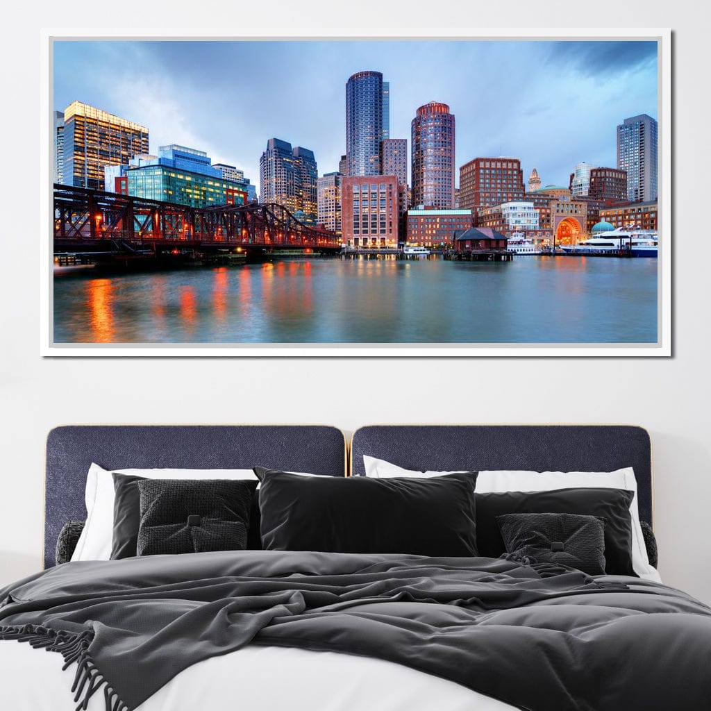 Boston Skyline Canvas Wall Art