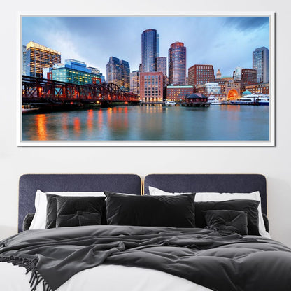 Boston Skyline Canvas Wall Art