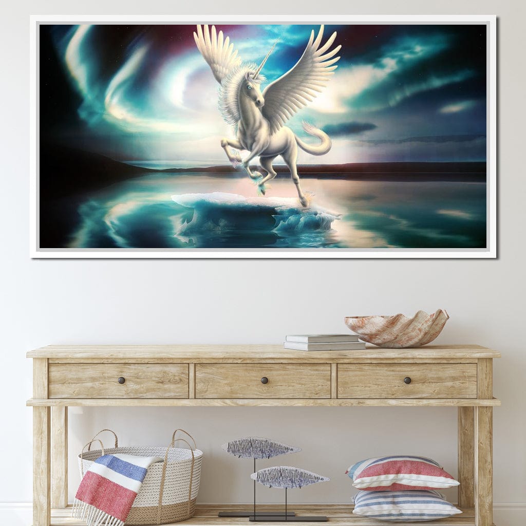 Northern Light Unicorn Canvas Wall Art