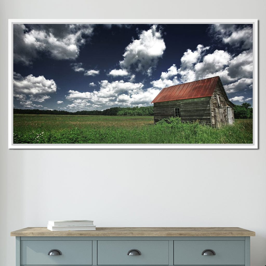 Old Barn in the Field Canvas Wall Art