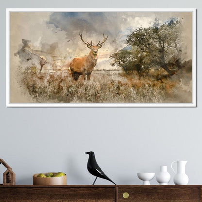 Red Deer Canvas Wall Art