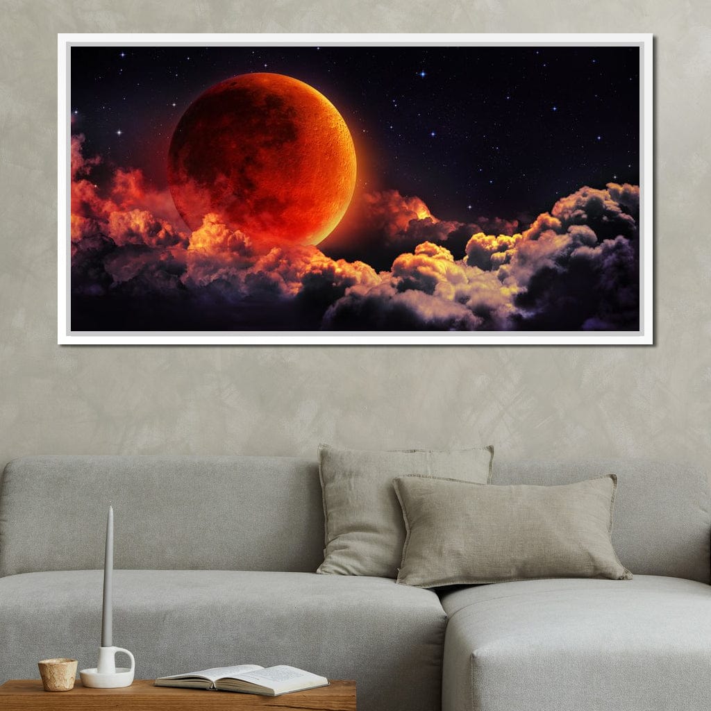Red Moon Canvas Wall Art