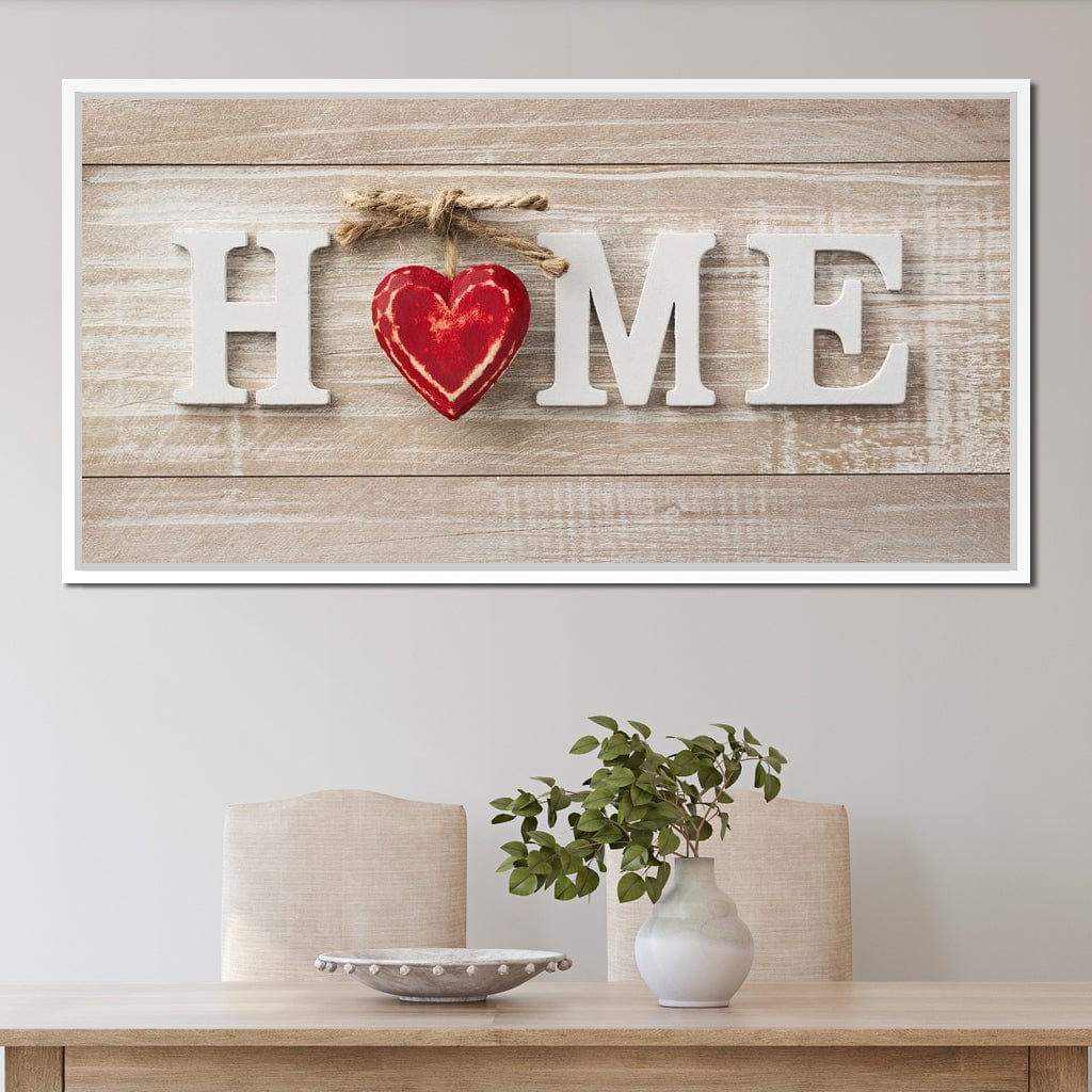 Home Is Where The Heart Is Canvas Wall Art