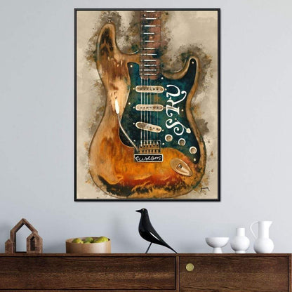 Stevie Ray Vaughan's Guitar Canvas Wall Art