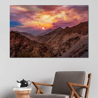 Desert Mountains Canvas Wall Art