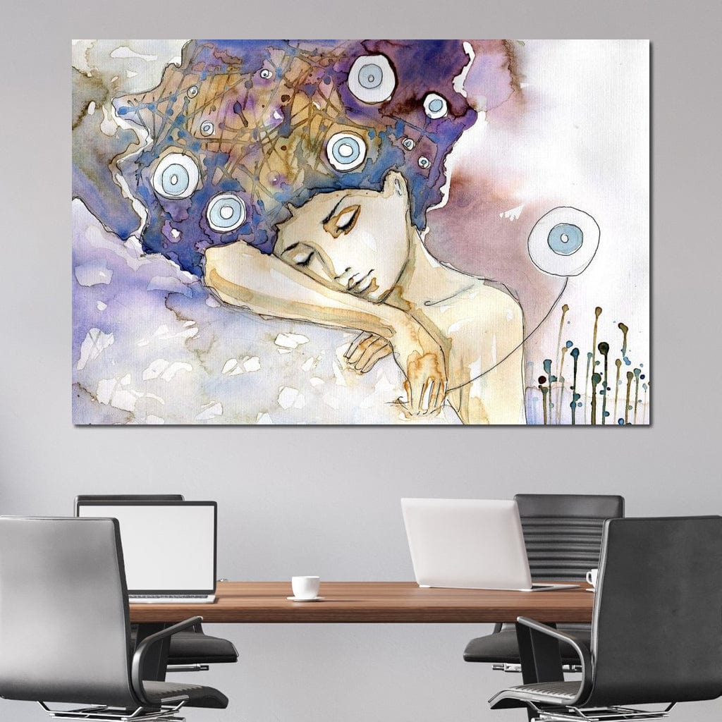 Lost in her Dreams Canvas Wall Art
