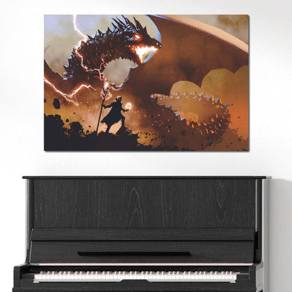 Black Magic Wizard Canvas Wall Art