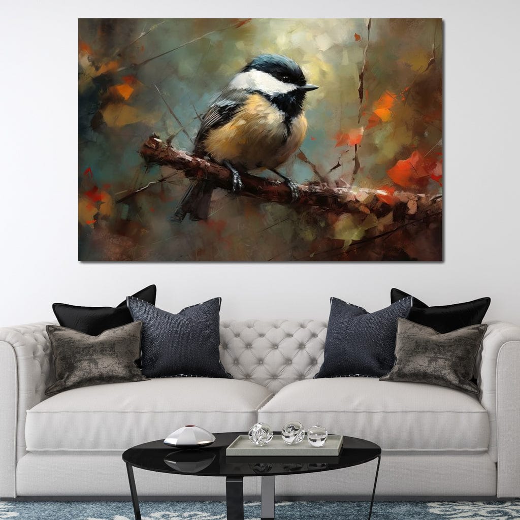 Black-Capped Chickadee Canvas Wall Art