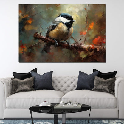 Black-Capped Chickadee Canvas Wall Art