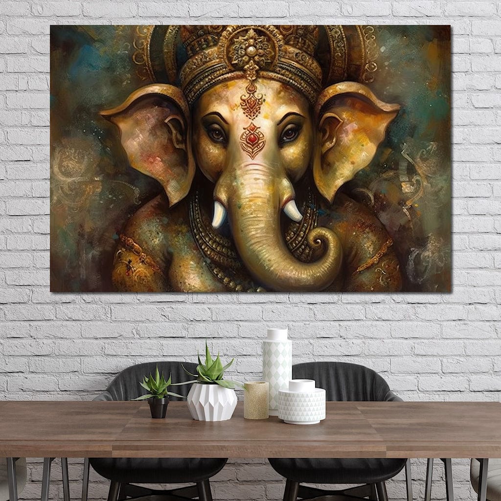 Ganesha's Intelligence Canvas Wall Art