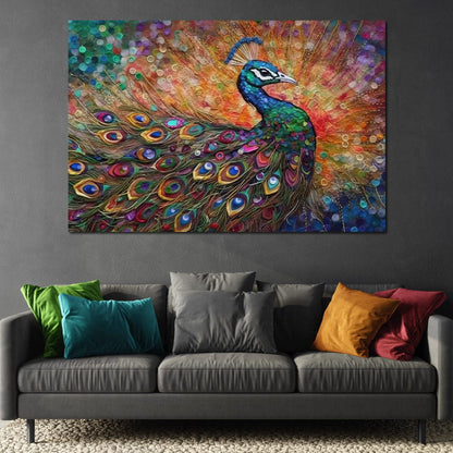 Peacock Fantasy Canvas Wall Art