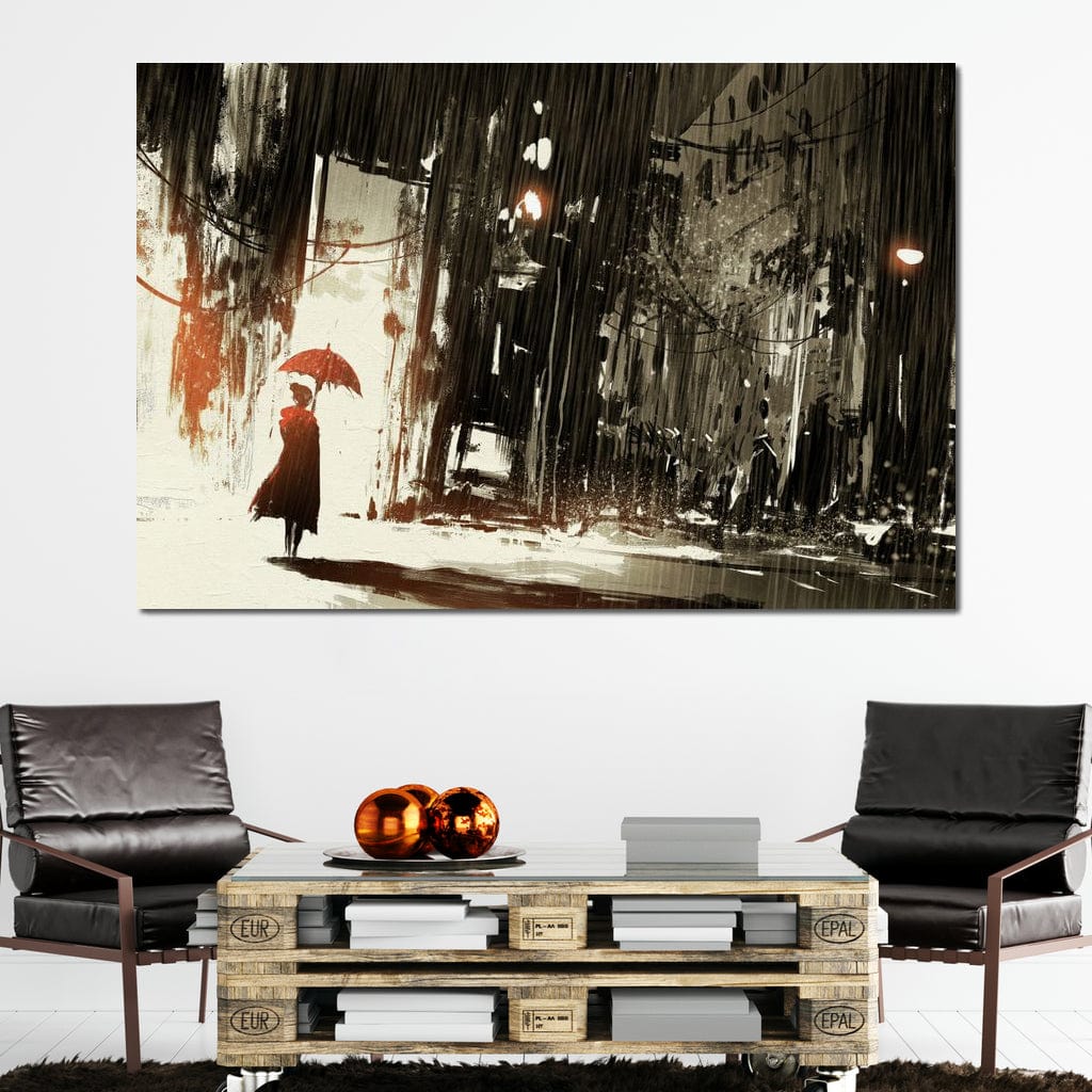 Halelis Rainy Day Canvas Wall Art