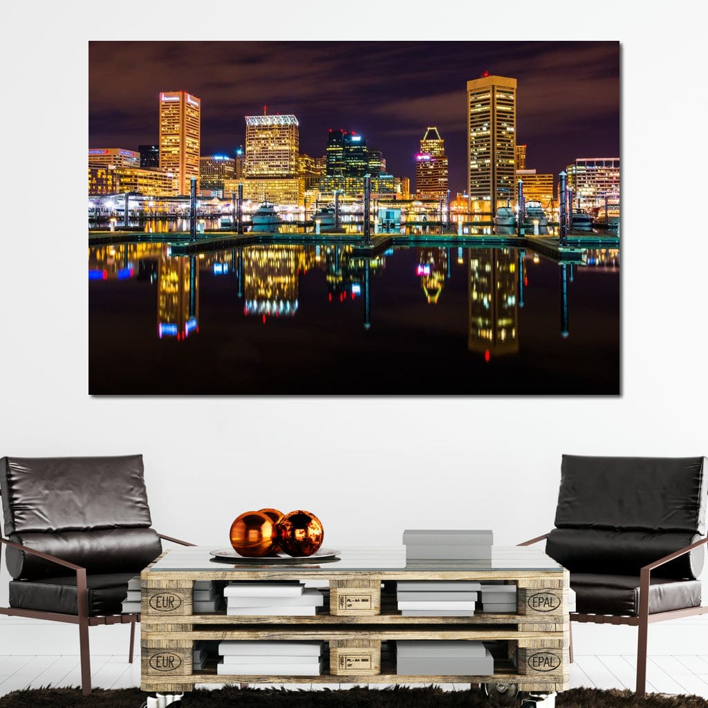 Baltimore Skyline Canvas Wall Art