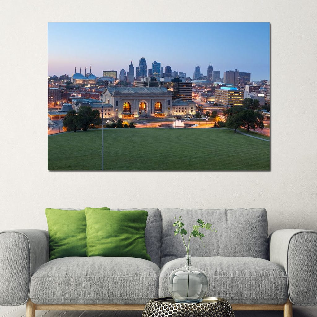 Kansas City Skyline Canvas Wall Art