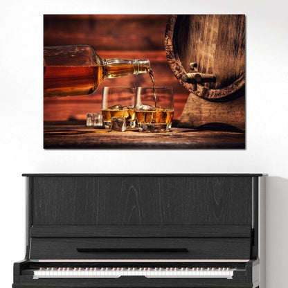 Whiskey Night Canvas Wall Art