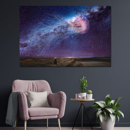 Cosmic Jellyfish Galaxy - KitConcepts Canvas Wall Art