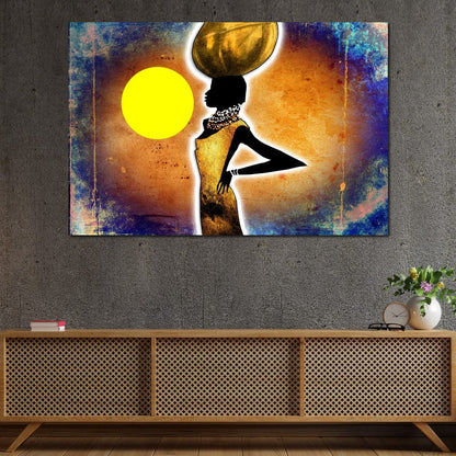 African Woman Canvas Wall Art