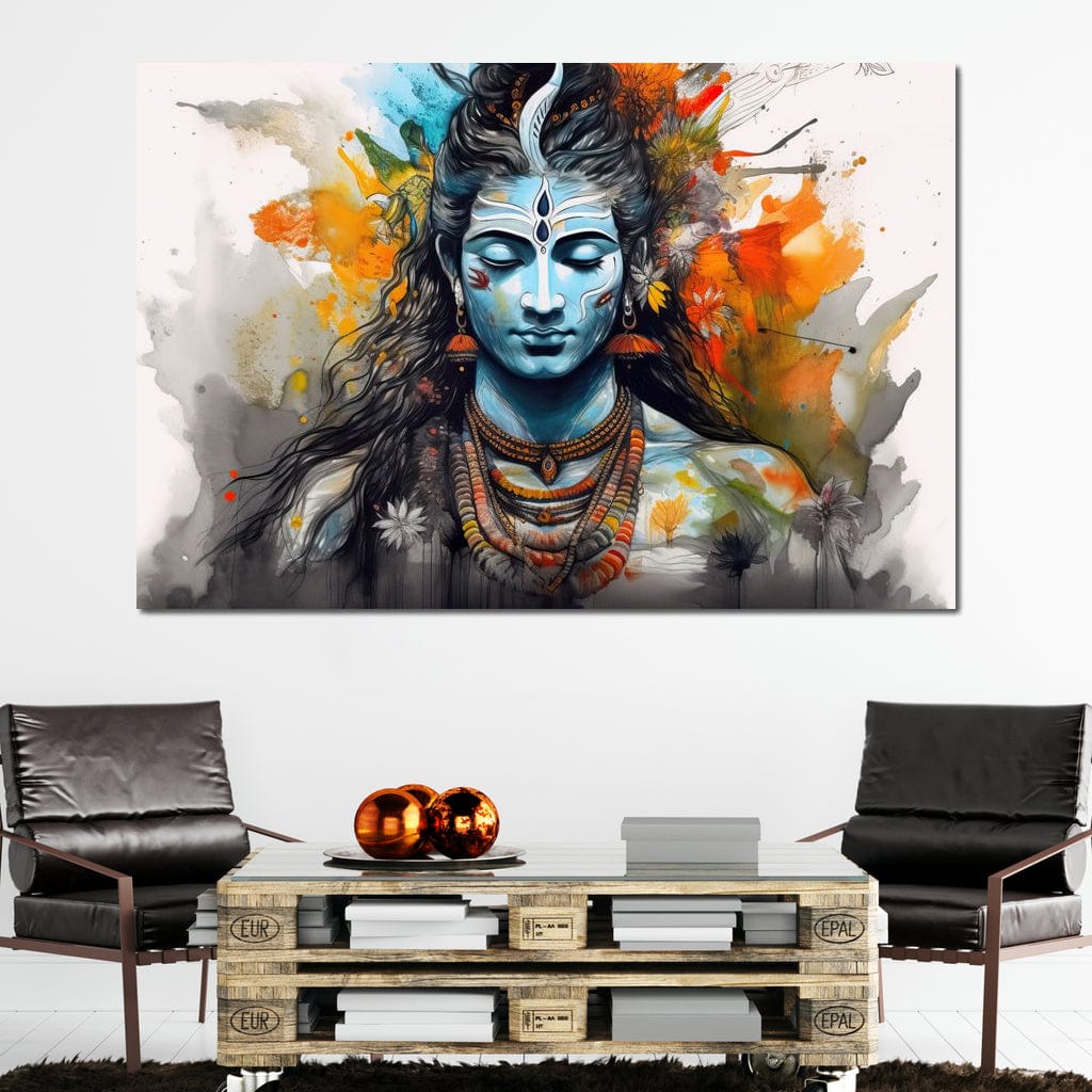Serene Shiva Canvas Wall Art