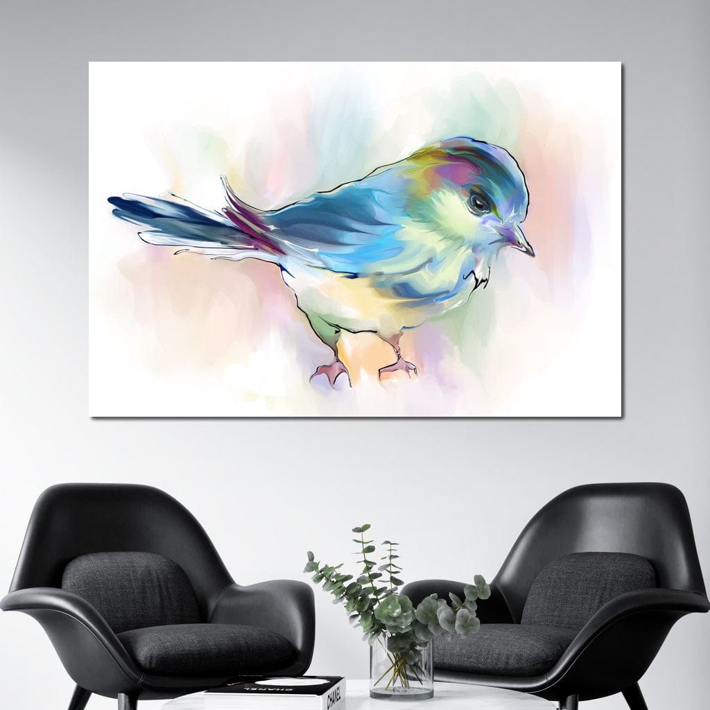 Watercolor Bird Canvas Wall Art
