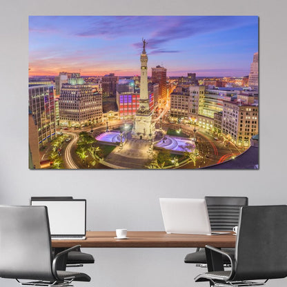 Indianapolis Skyline Canvas Wall Art