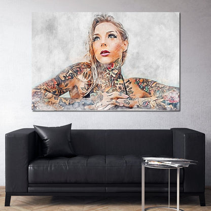 Girl Tattoo 2 - Mateo Canvas Wall Art