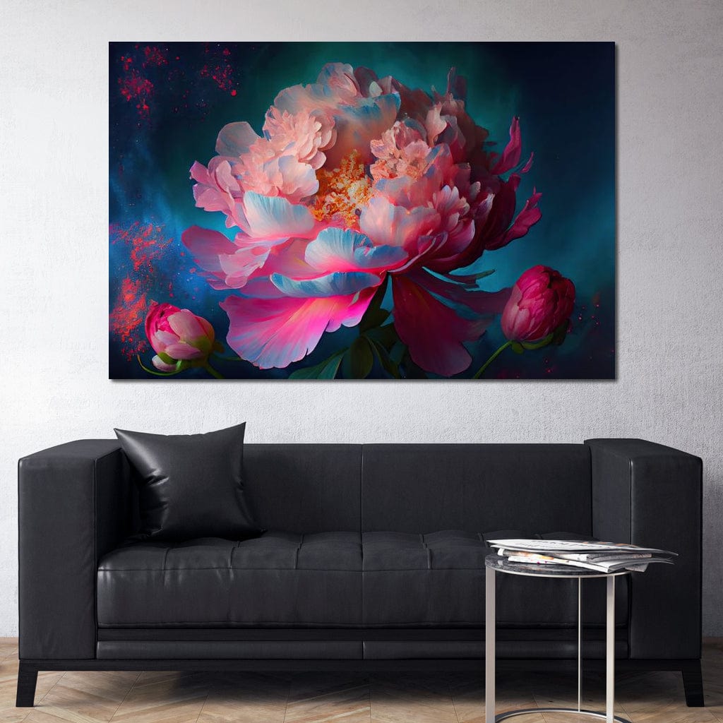 Peonie Flower 1 Canvas Wall Art