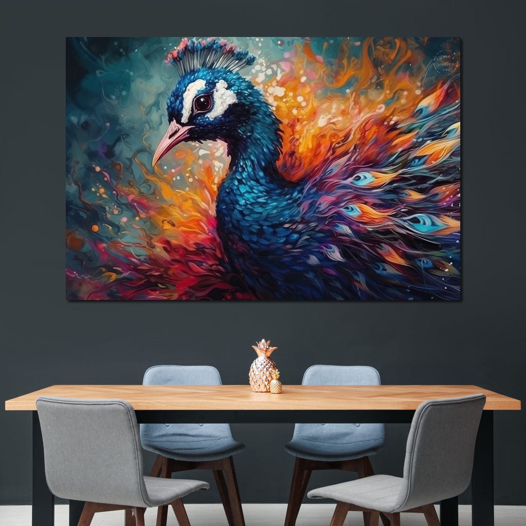 Vibrant Peacock Canvas Wall Art