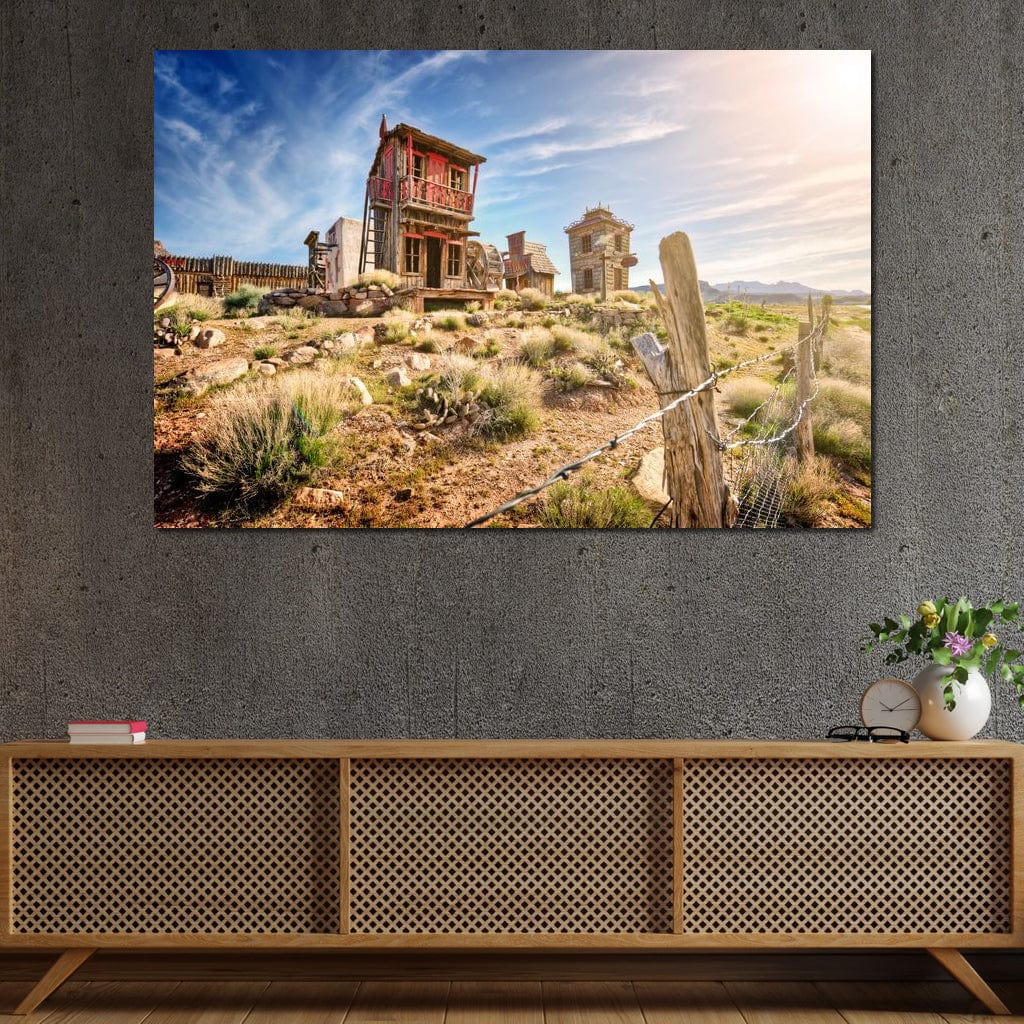 Abandoned Western Town Canvas Wall Art