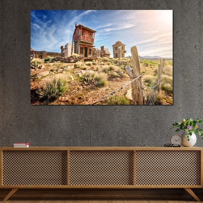Abandoned Western Town Canvas Wall Art