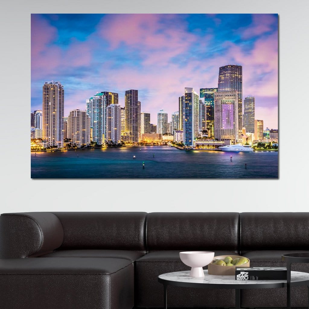 Downtown Miami Canvas Wall Art