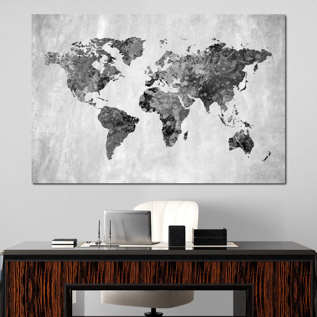 World Map 9 - Mateo Canvas Wall Art