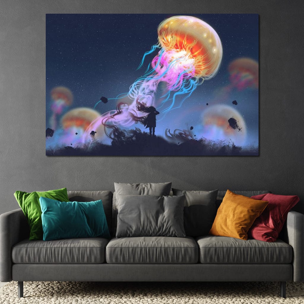 Giant Jellyfish Canvas Wall Art
