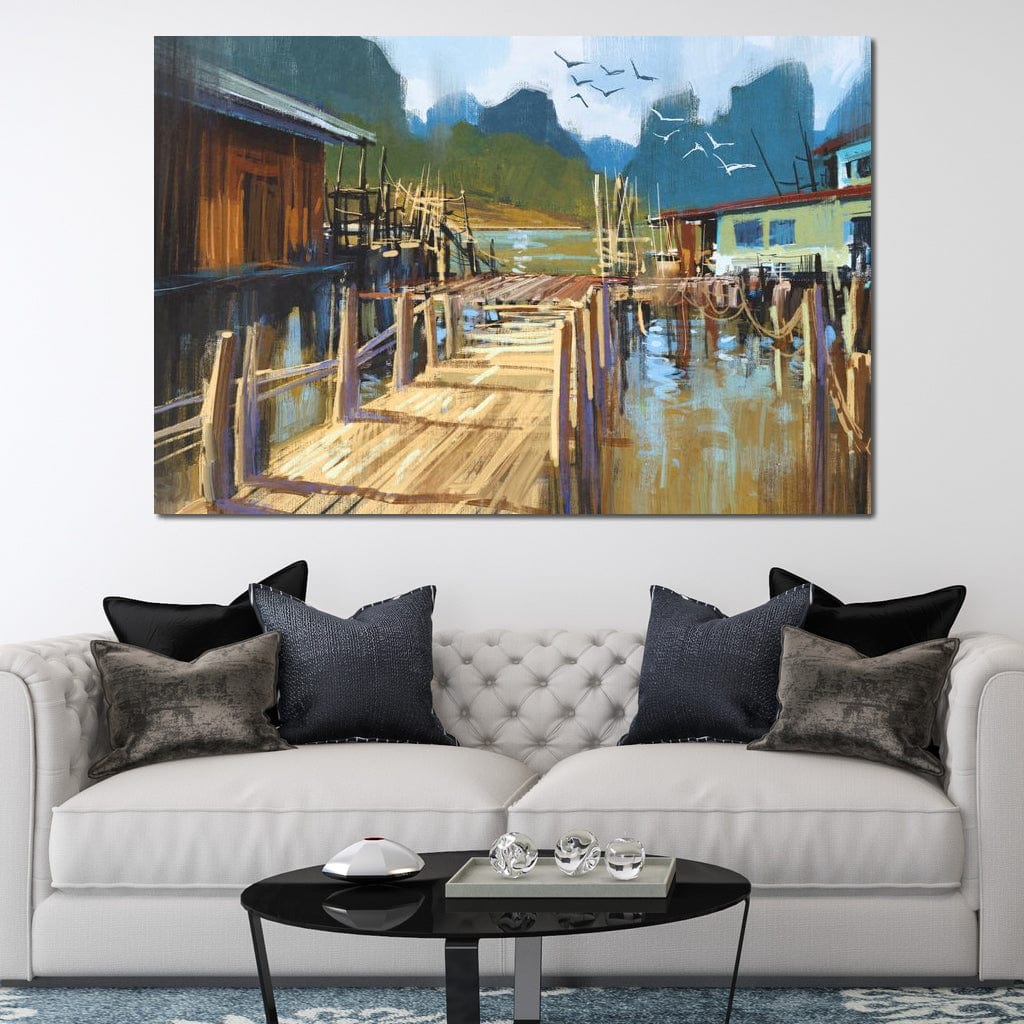 Fishing Pier Canvas Wall Art
