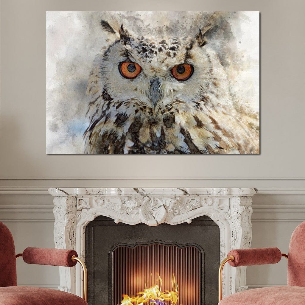Eurasian Owl Canvas Wall Art