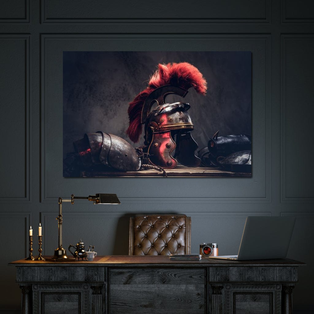 Roman Warrior Helmet Canvas Wall Art